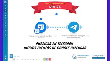 Publicar eventos de Google Calendar en Telegram - Tutorial Integromat