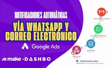 Recibe Alertas de Google Ads en WhatsApp con Make y Dashbo