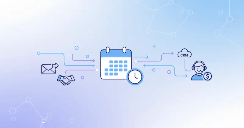 digital dashboard showing automated meeting follow-up with Calendly using plantillas de automatización listas para usar