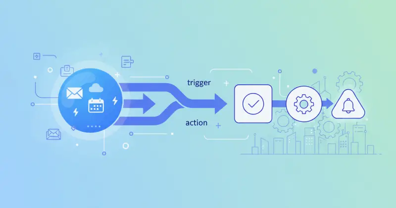 minimalist interface illustrating simple linear zaps for automatización de procesos sin programar with multiple app integrations