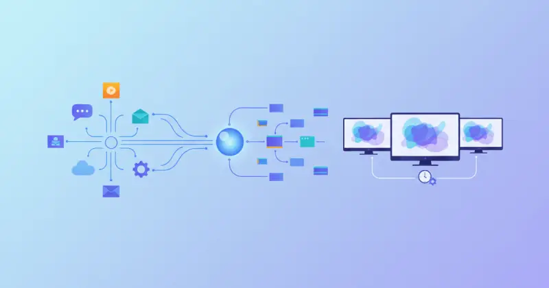 automated reporting dashboard with charts and graphs illustrating plantillas de flujos de trabajo para empresas medianas