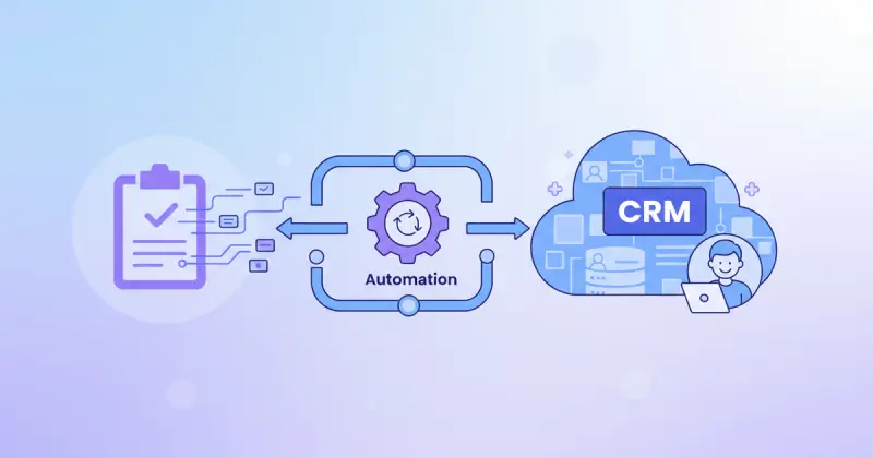 workflow diagram showing automatic lead capture from Google Forms to CRM for automatización lista para usar sin configuración