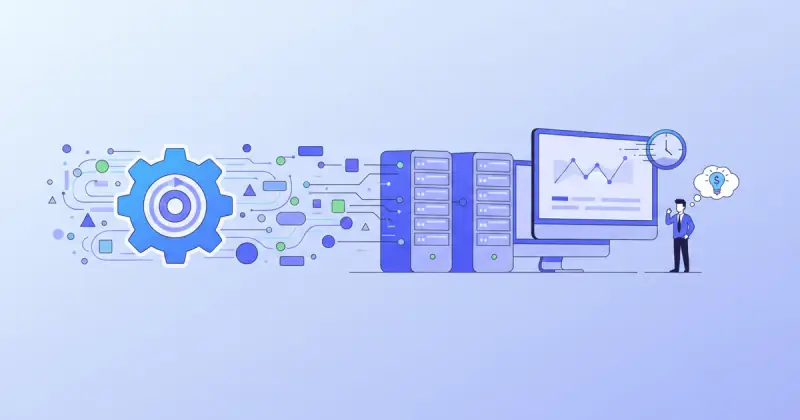 business professional analyzing automated report dashboards with charts and data insights to automatizar reportes de negocio automáticamente
