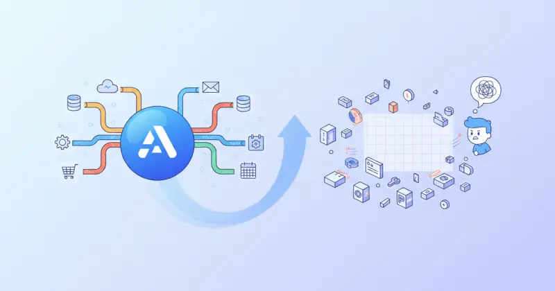 dashboard showcasing automatiza.dev demo with categorized automation workflows for Make.com platform