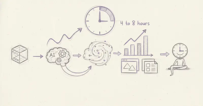 dashboard displaying automated personalized reports combining CRM, analytics, and ads data for automatizaciones a medida para negocios