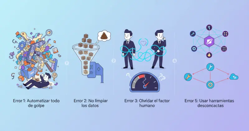 Visual guide to 7. ¿qué errores comunes arruinan la automatización de ventas? for automatización de ventas para equipos comerciales