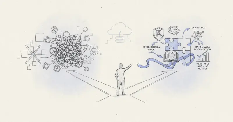business professional analyzing charts and technology icons representing servicio de automatización para agencias in modern office