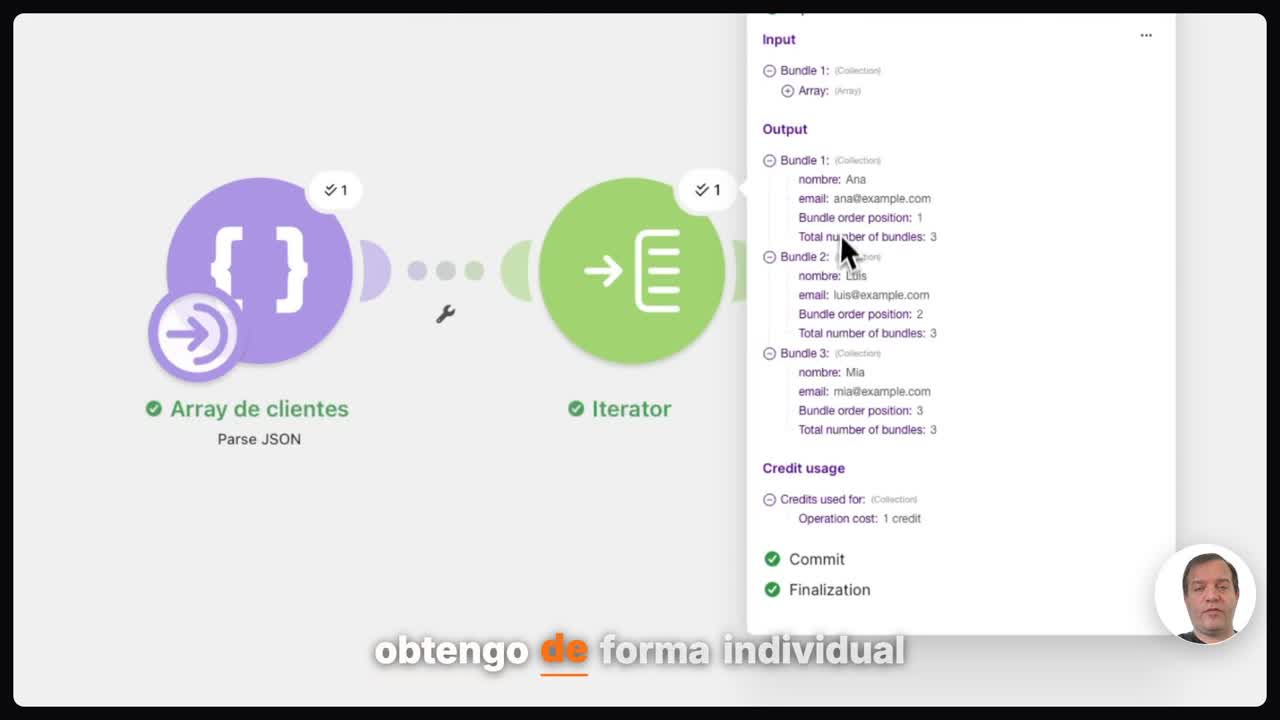 Verificar la ejecución y los resultados en Make