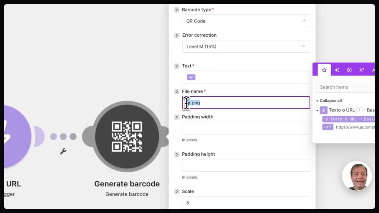 Definir el nombre y tamaño del archivo en Make