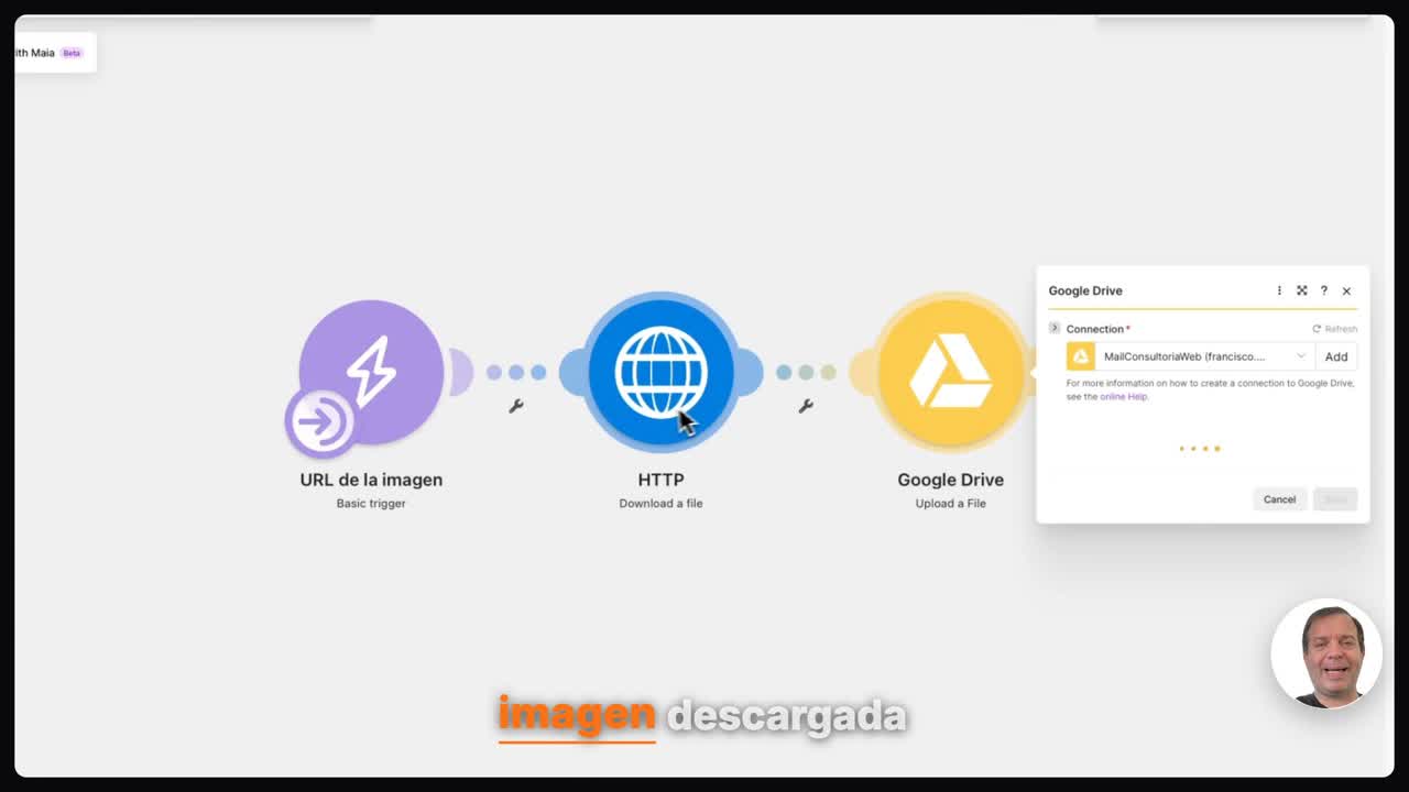 Subir el archivo a Google Drive en Make