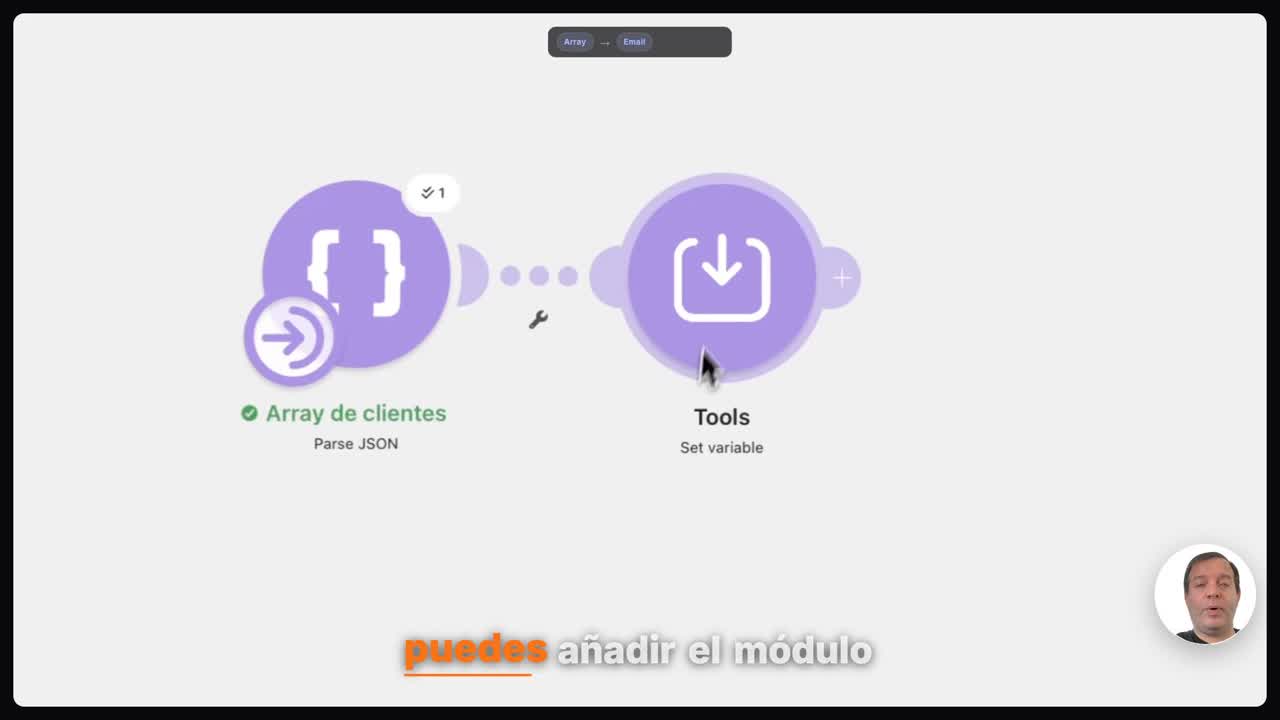 Añadir el módulo de set variable en Make