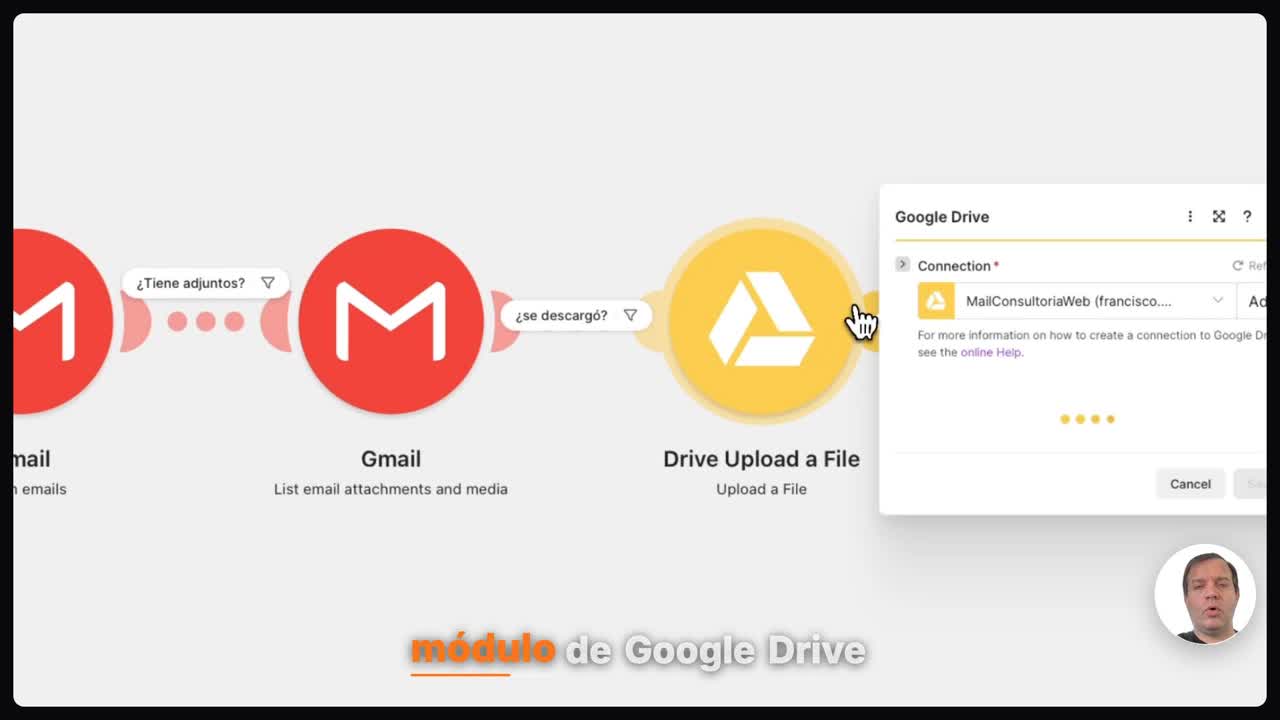Subir los archivos a Google Drive en Make