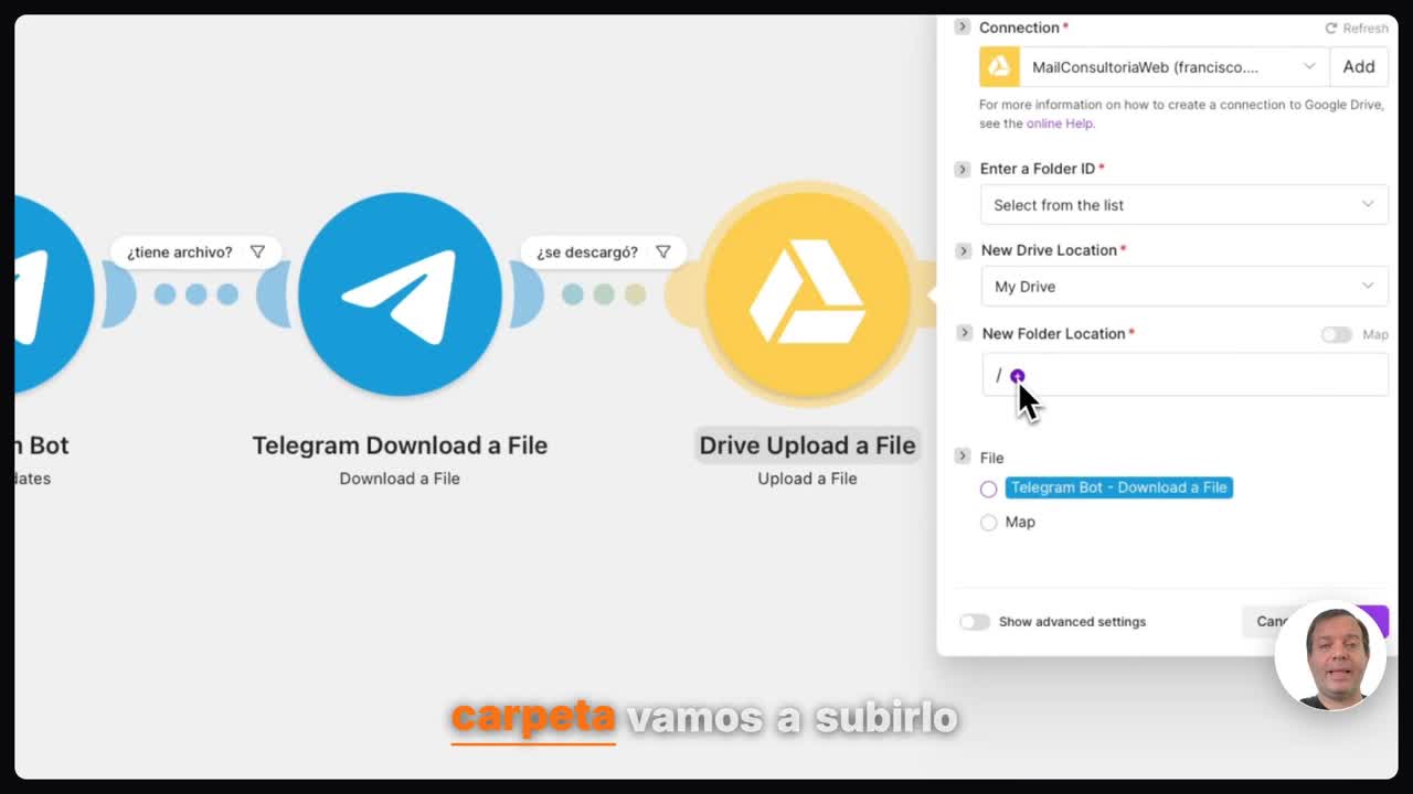 Mapear el archivo descargado en Make