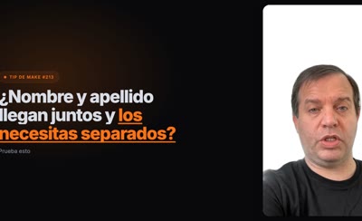 Cómo separar nombre y apellido con split en Make.com