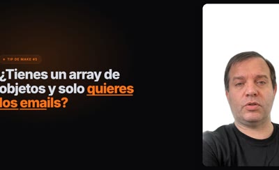 Extraer emails de un array con Make.com